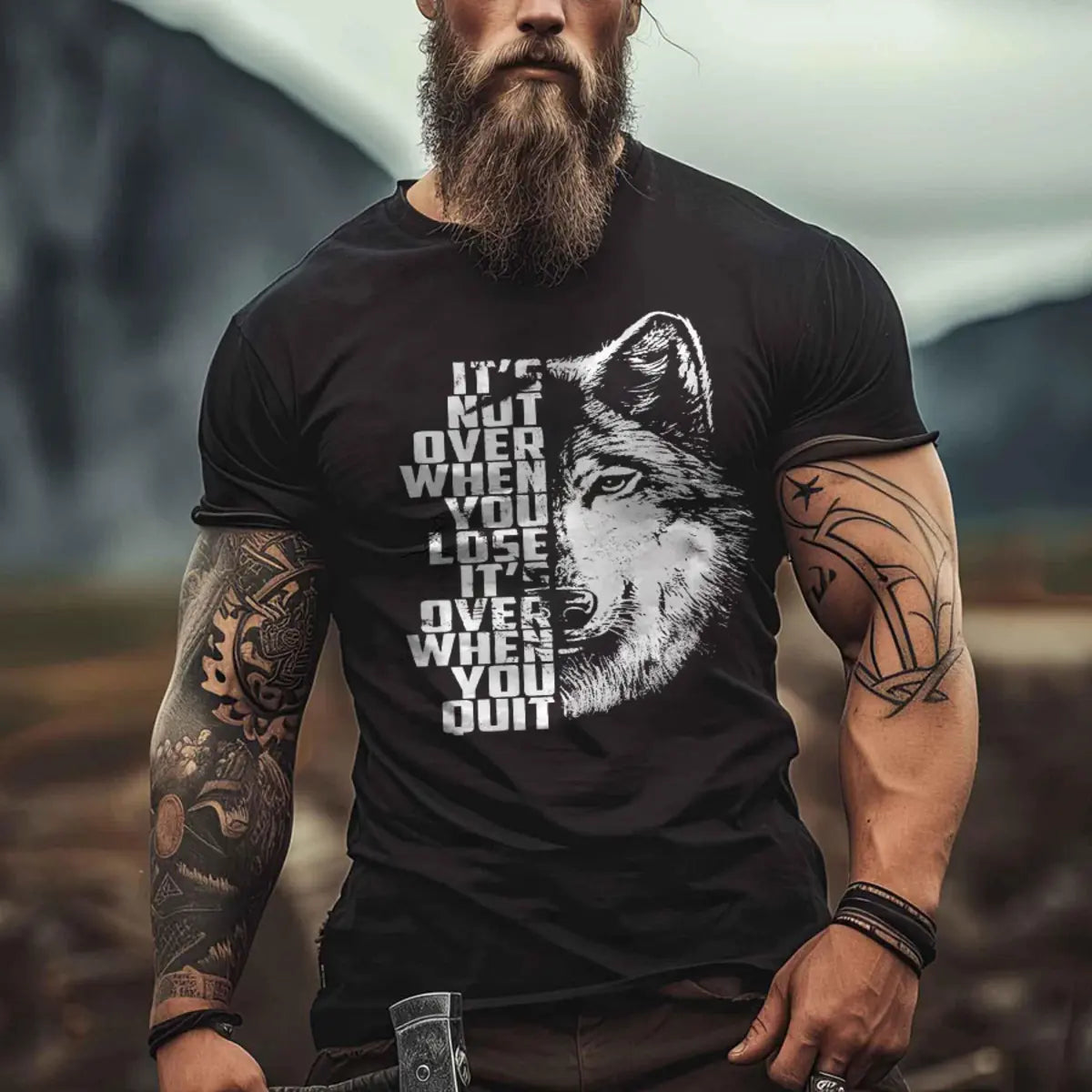 Viking It's Not Over When You Lose Printed Men's T-shirt