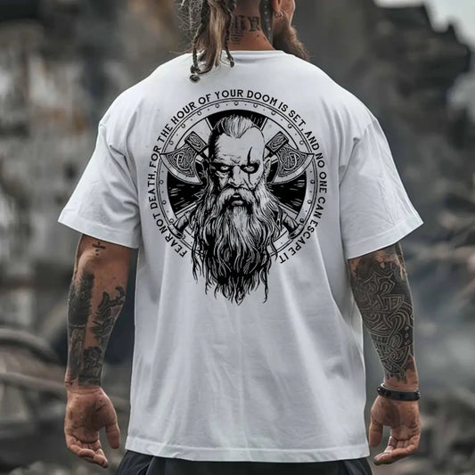 Viking Fear Not Death Printed Men's T-shirt