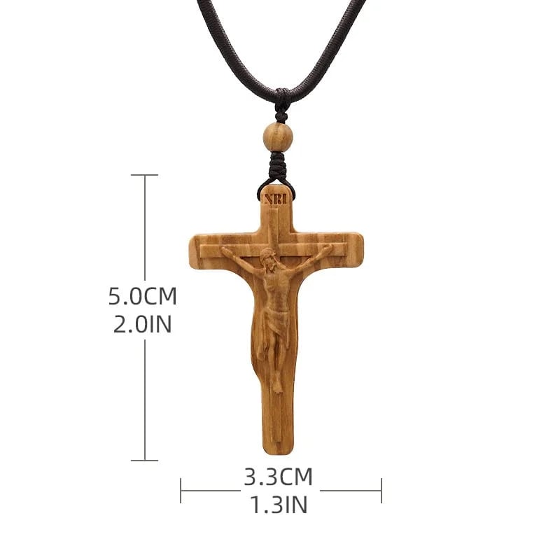 ✝️100% Handmade Jesus Cross Wooden Necklace(Jack Miller Handmade®)