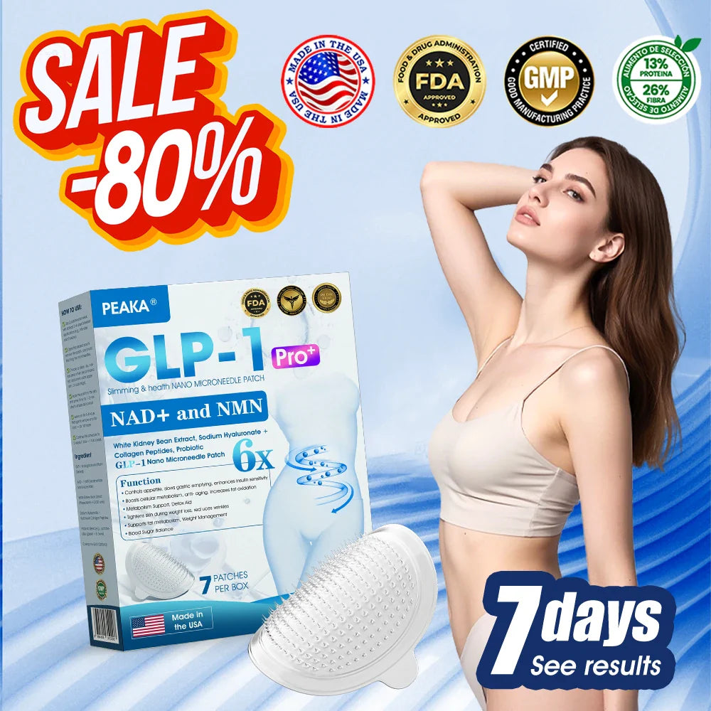 【Last Day Promotion 80% OFF🥇】PEAKA® GLP-1 & NAD+ Slimming & health NANO MICRONEEDLE PATCH🇺🇸(Zero Pain. 24/7 Release | Lose 20lbs FAST | 90% Sugar Drop | )👨‍⚕️
