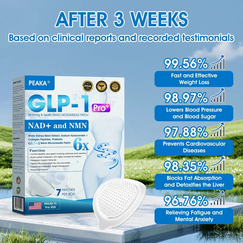 【Last Day Promotion 80% OFF🥇】PEAKA® GLP-1 & NAD+ Slimming & health NANO MICRONEEDLE PATCH🇺🇸(Zero Pain. 24/7 Release | Lose 20lbs FAST | 90% Sugar Drop | )👨‍⚕️
