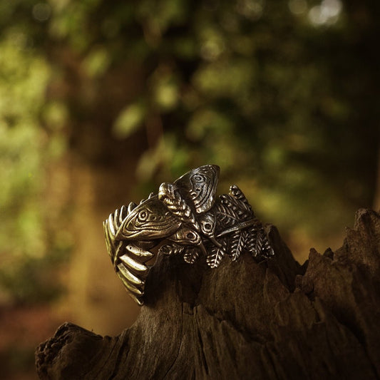 Moth & Fern Adjustable Ring💍