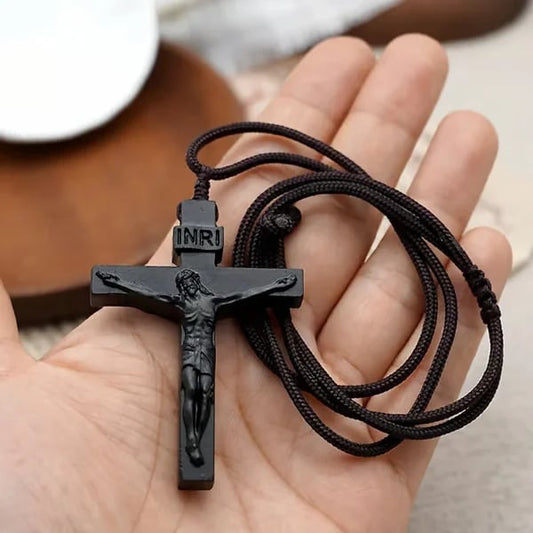 ✝️100% Handmade Jesus Cross Wooden Necklace(Jack Miller Handmade®)