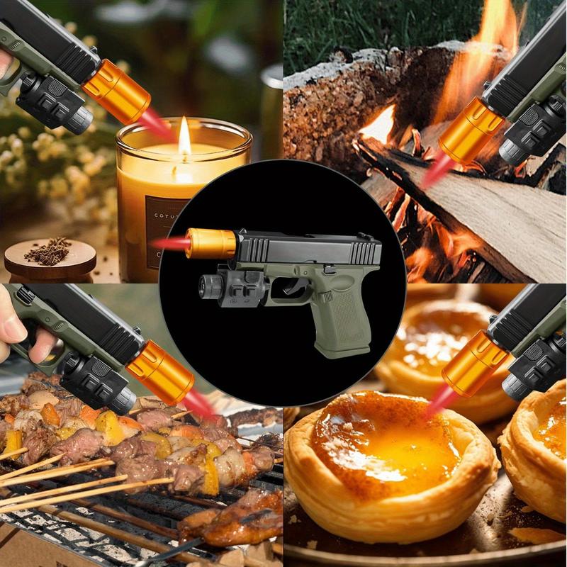 Windproof Butane LighterRefillable Torch Ligher For Cooking & Daily UseMetal