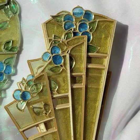 Blueberry Hand Fan