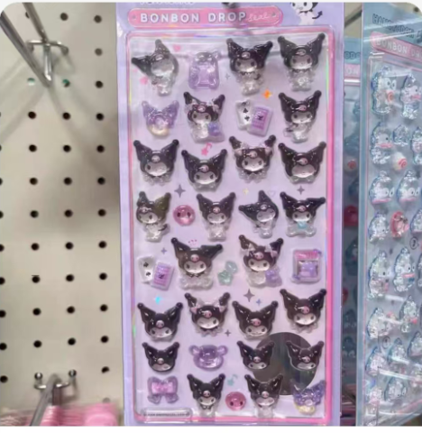 スクラップブック よう 用 に さい 再 りよう 利用 できるkawaii 3 d puffyステッカー。リリーがふんする。 はっぴょう 発表 された。ノートパソコン& けいたい 携帯 ケース