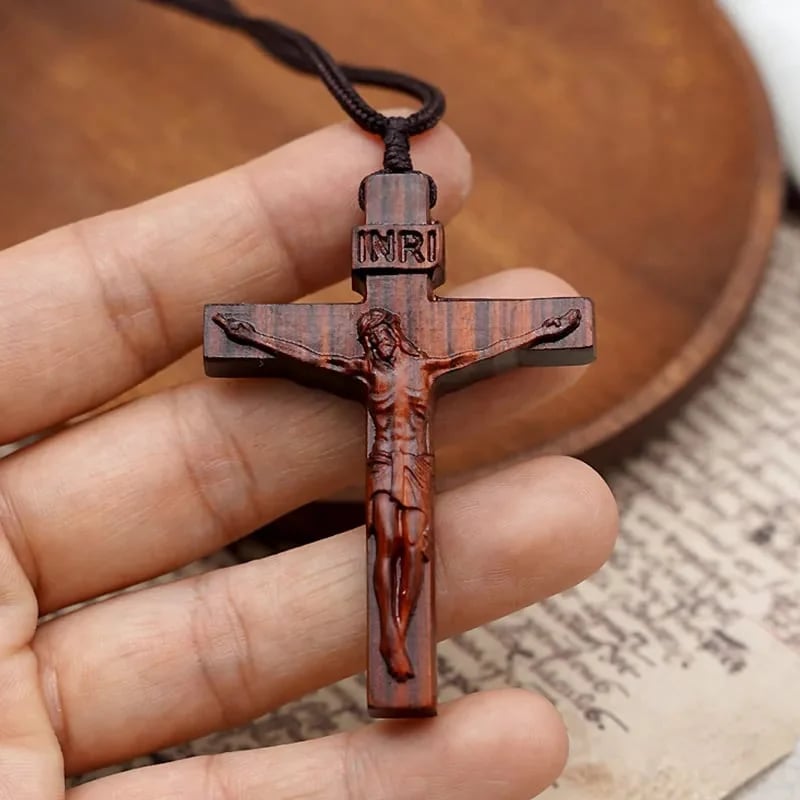 ✝️100% Handmade Jesus Cross Wooden Necklace(Jack Miller Handmade®)