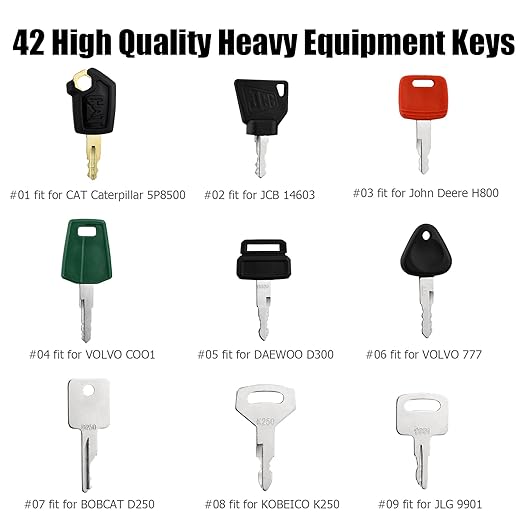 42  Premium Heavy Equipment Keys Master Set