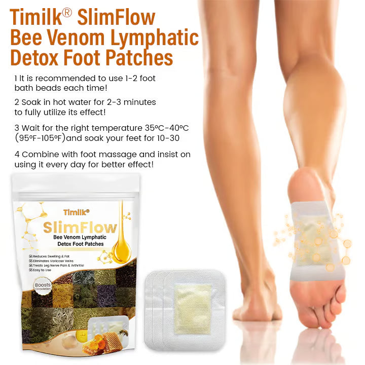Timilk® SlimFlow Bee Venom Lymphatic Detox Foot Patches