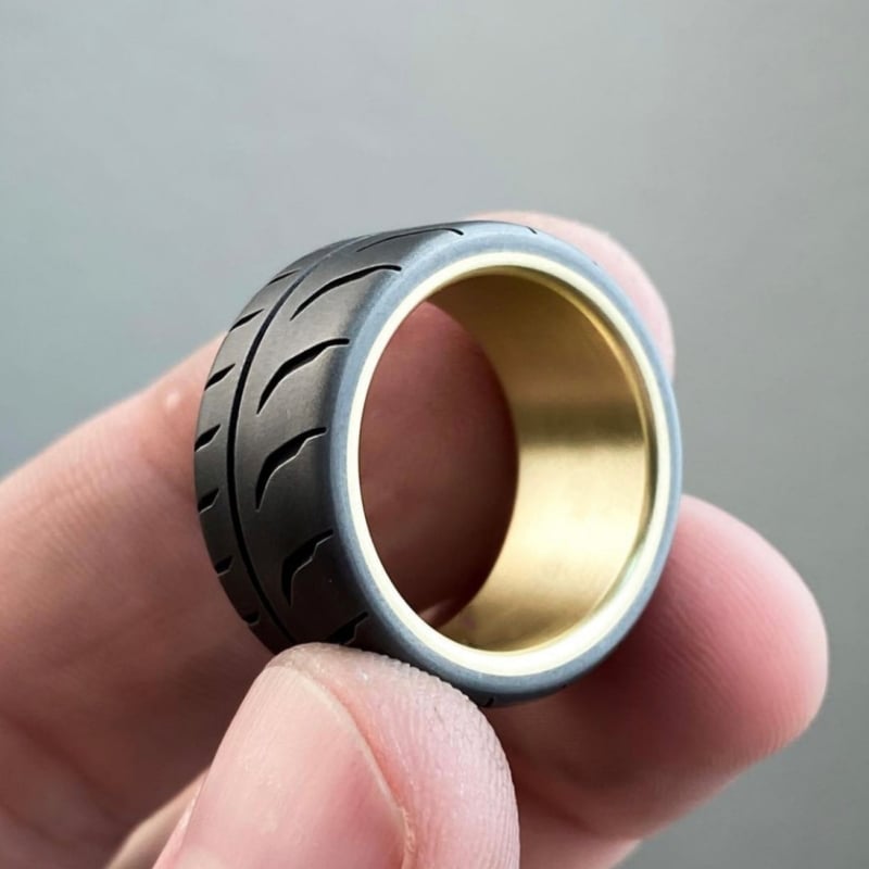 🔥LAST DAY 50% OFF🏁For Racing lover-Handmade Metal Racing Tire Ring