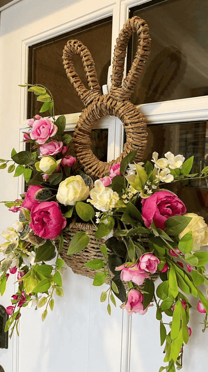 🔥Easter Sale 49% OFF - Bunny Basket Hanging Wall Pocket Spring Decor