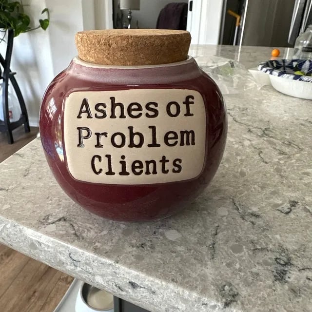 🔥LAST DAY SALE 50% OFF-🤣Ashes of Problem Clients Piggy Bank🎁