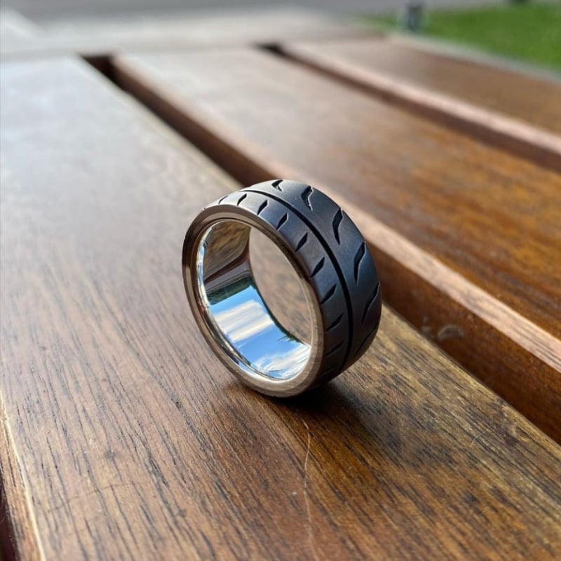 🔥LAST DAY 50% OFF🏁For Racing lover-Handmade Metal Racing Tire Ring