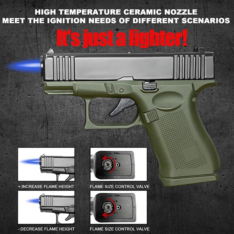 Windproof Butane LighterRefillable Torch Ligher For Cooking & Daily UseMetal