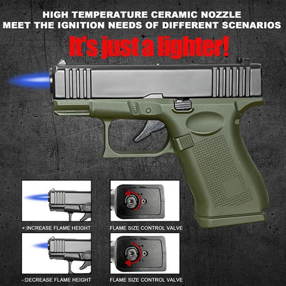 Windproof Butane LighterRefillable Torch Ligher For Cooking & Daily UseMetal