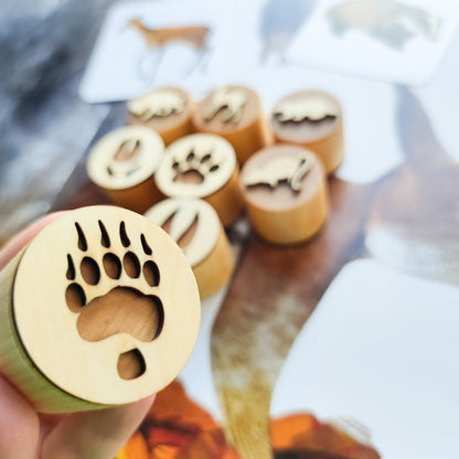 🔥Last 4 hours Sale: Save 49%-Animal Tracks Wood Stamp Set