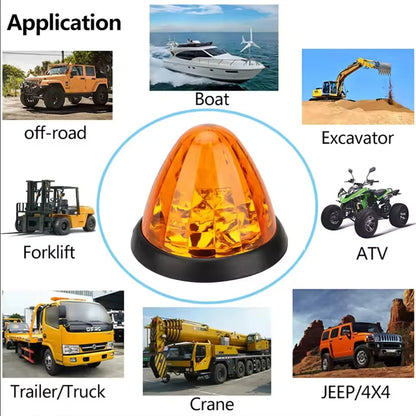 🚛LED Watermelon Light Indicator Side Marker Signal Light Suitable For All Trucks, Trailers, Construction Vehicles, Pickup Trucks, Off-Road Vehicles, Etc.