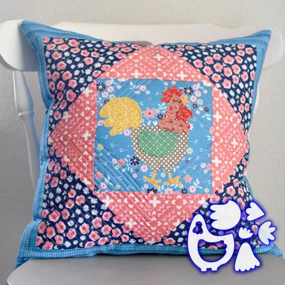 Weekend Chicken Patchwork Quilting Template Set - With Instructions