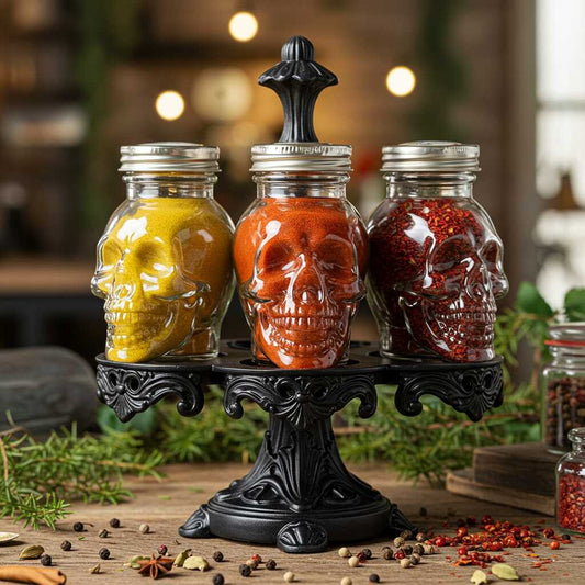 Skull Spice Jars Set