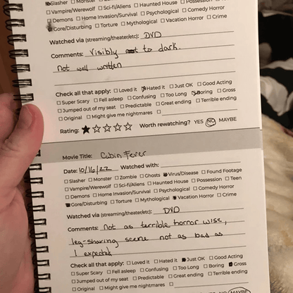 💥2024 NEW STYLE- Horror Movie Review Journal