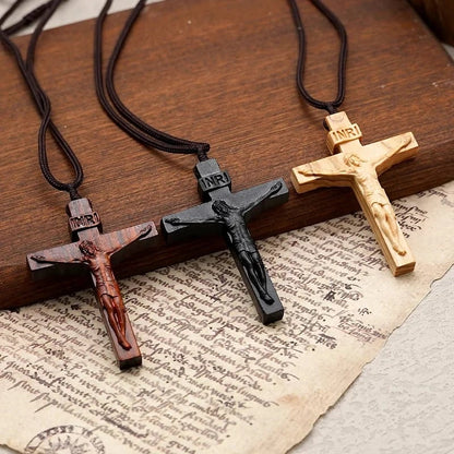 ✝️100% Handmade Jesus Cross Wooden Necklace(Jack Miller Handmade®)