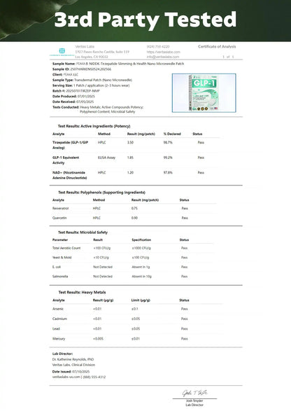 【Last Day Promotion 80% OFF🔥】PEAKA® GLP-1 & NAD+ Slimming & health NANO MICRONEEDLE PATCH🇺🇸👨‍⚕️(Zero Pain. 24/7 Release | Lose 20lbs FAST | 90% Sugar Drop | )🔥