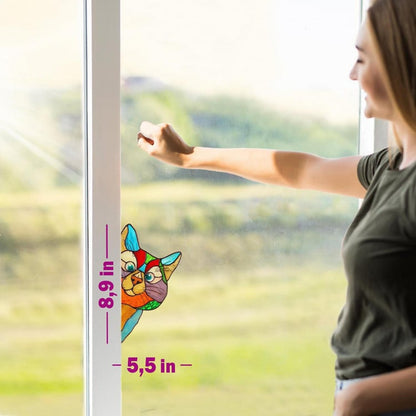 😻Handmade Stain Cat Suncatcher For Window❤️Perfect for spring decoration❤️