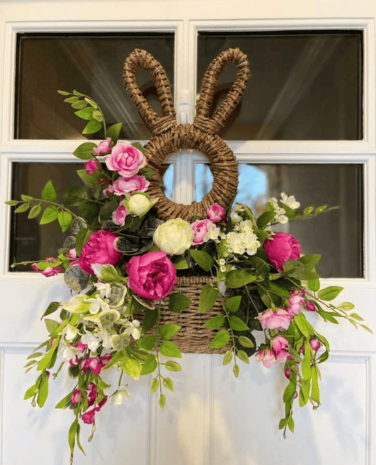 🔥Easter Sale 49% OFF - Bunny Basket Hanging Wall Pocket Spring Decor