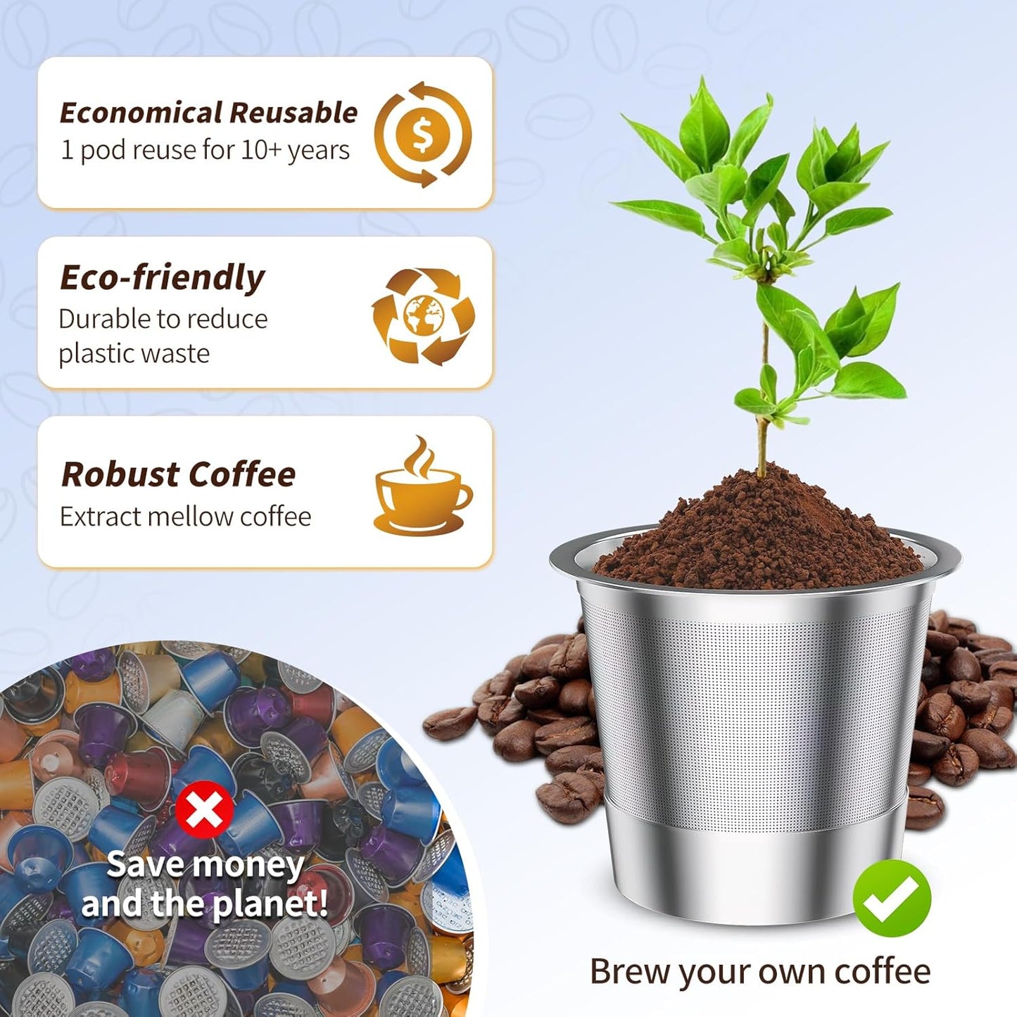 ✨Last Day Promotion 49% OFF - K Cup Reusable Coffee Pods for Keurig