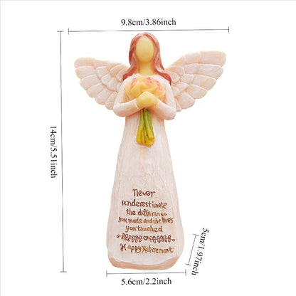 ❤️LAST DAY 49% OFF👼💐A retired woman's flower angel sculpture gift🎁💖