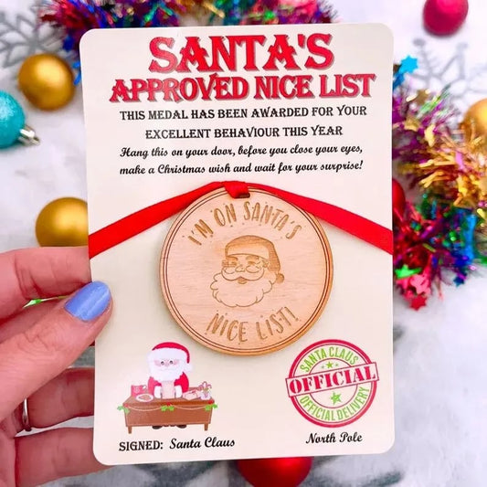 🔥LAST DAY 50% OFF -Santa's Nice List Medal (🎅Make Christmas Eve Magical!)