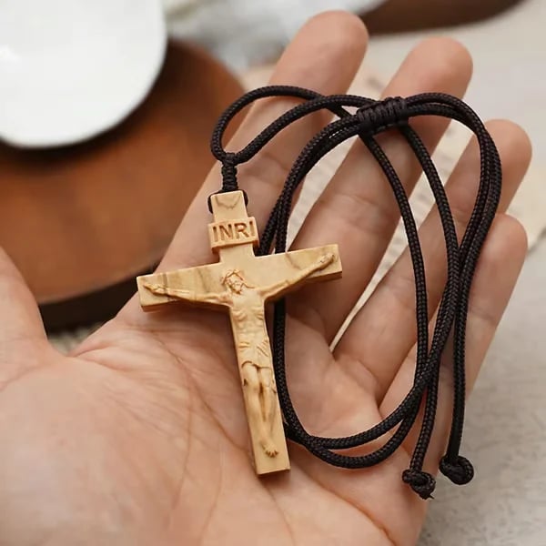 ✝️100% Handmade Jesus Cross Wooden Necklace(Jack Miller Handmade®)