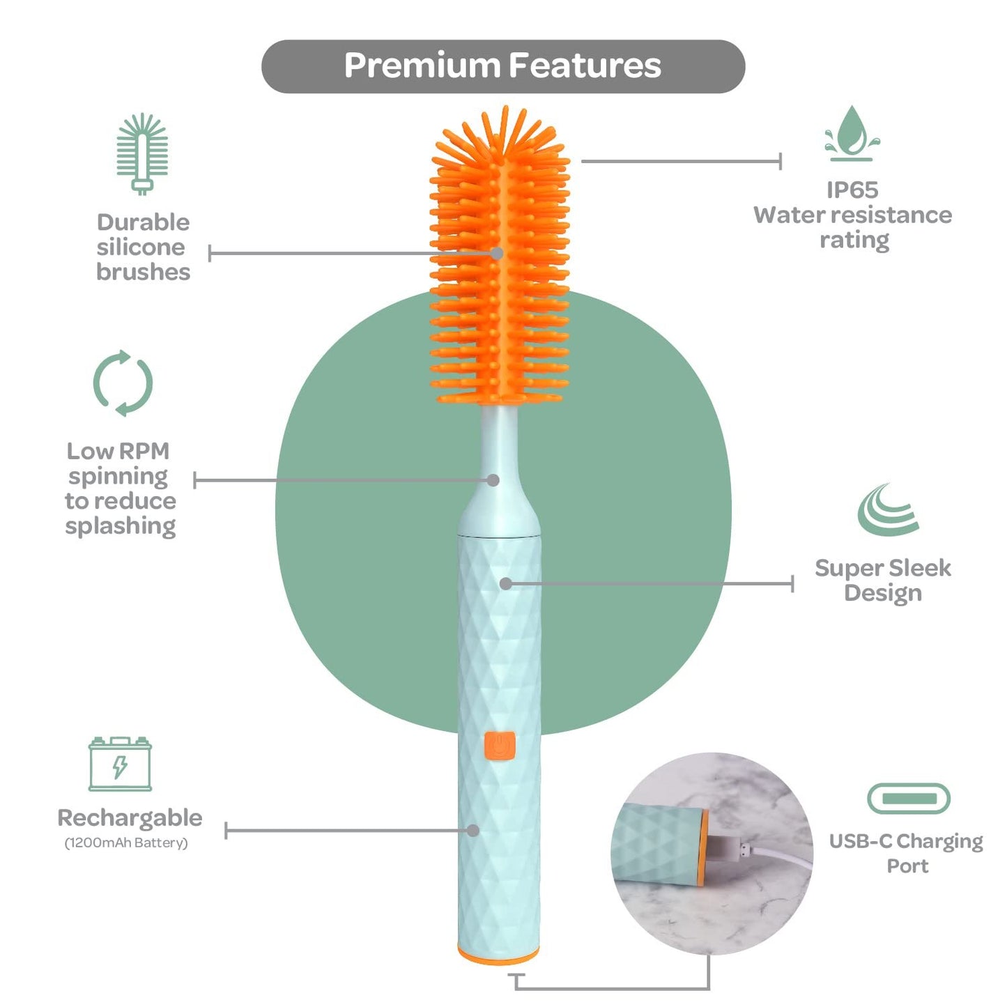 Electric Bottle Cleaning Brush