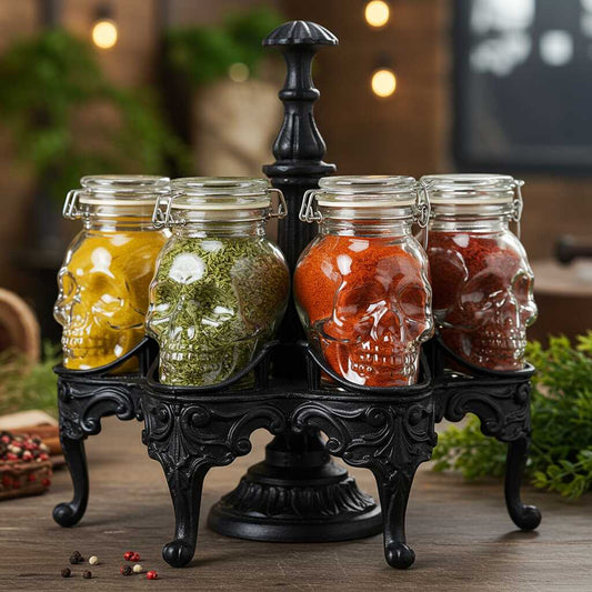 Skull Spice Jars Set