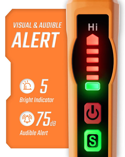 Natural Gas Leak Detector, With Audible & Visual Alarm