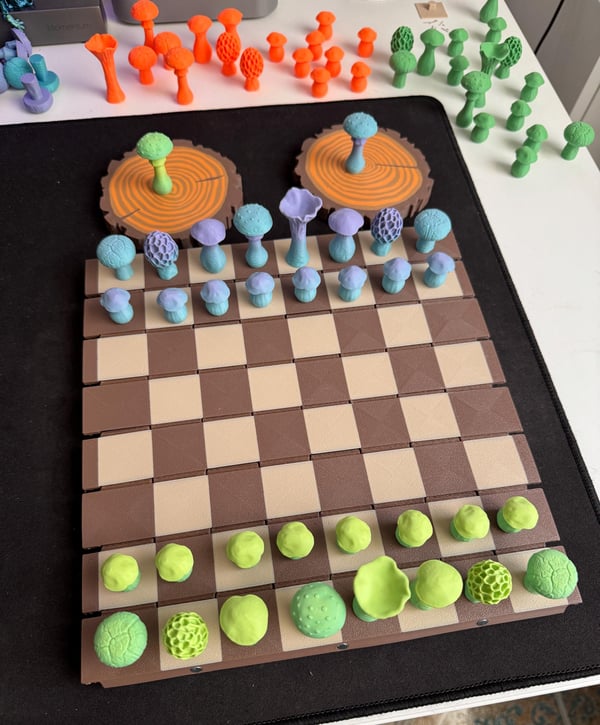 🍄Magnetic Forest Mushrooms Chess♟️