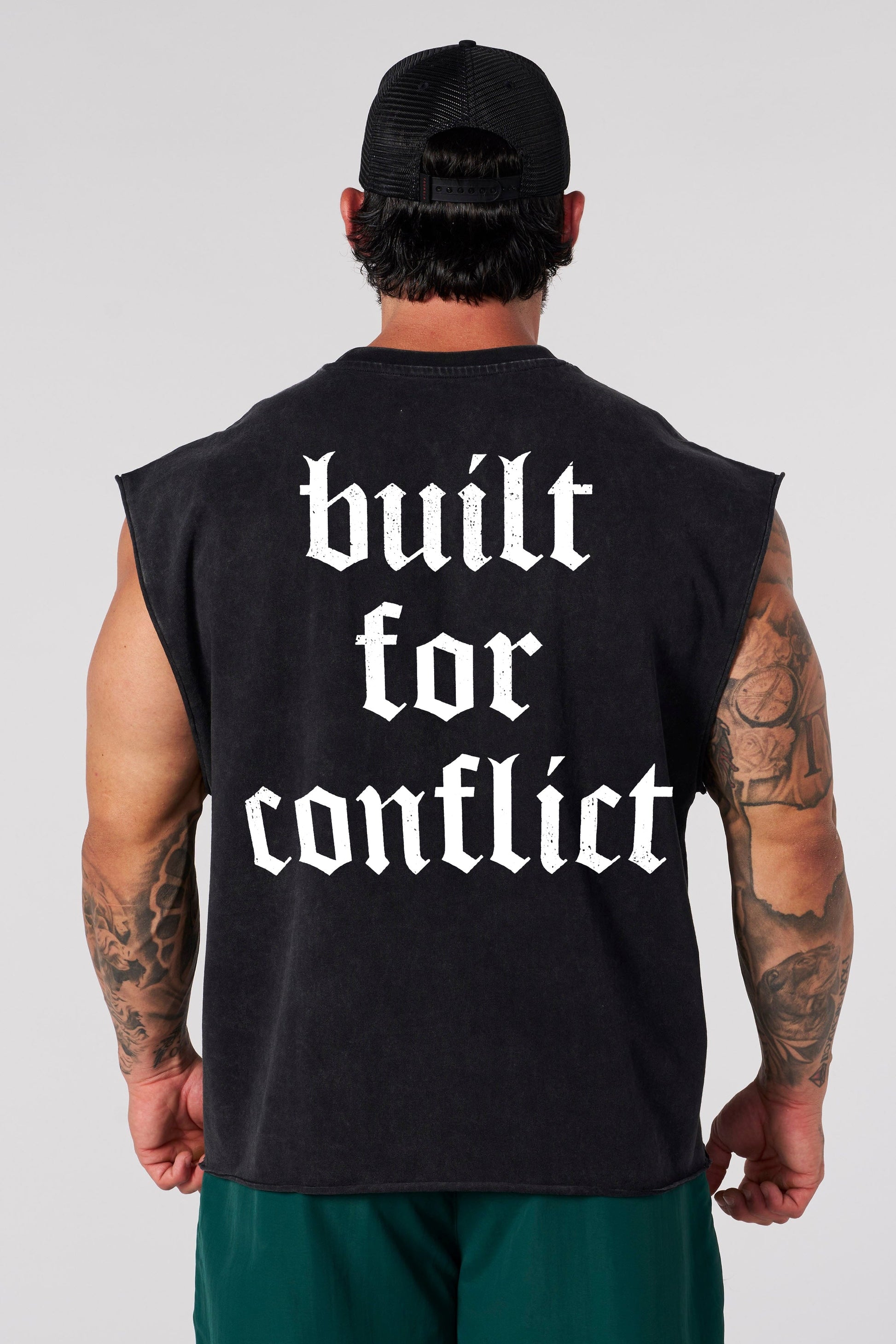 Built For Conflict Printed Men's Washed Vest