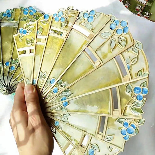 Blueberry Hand Fan