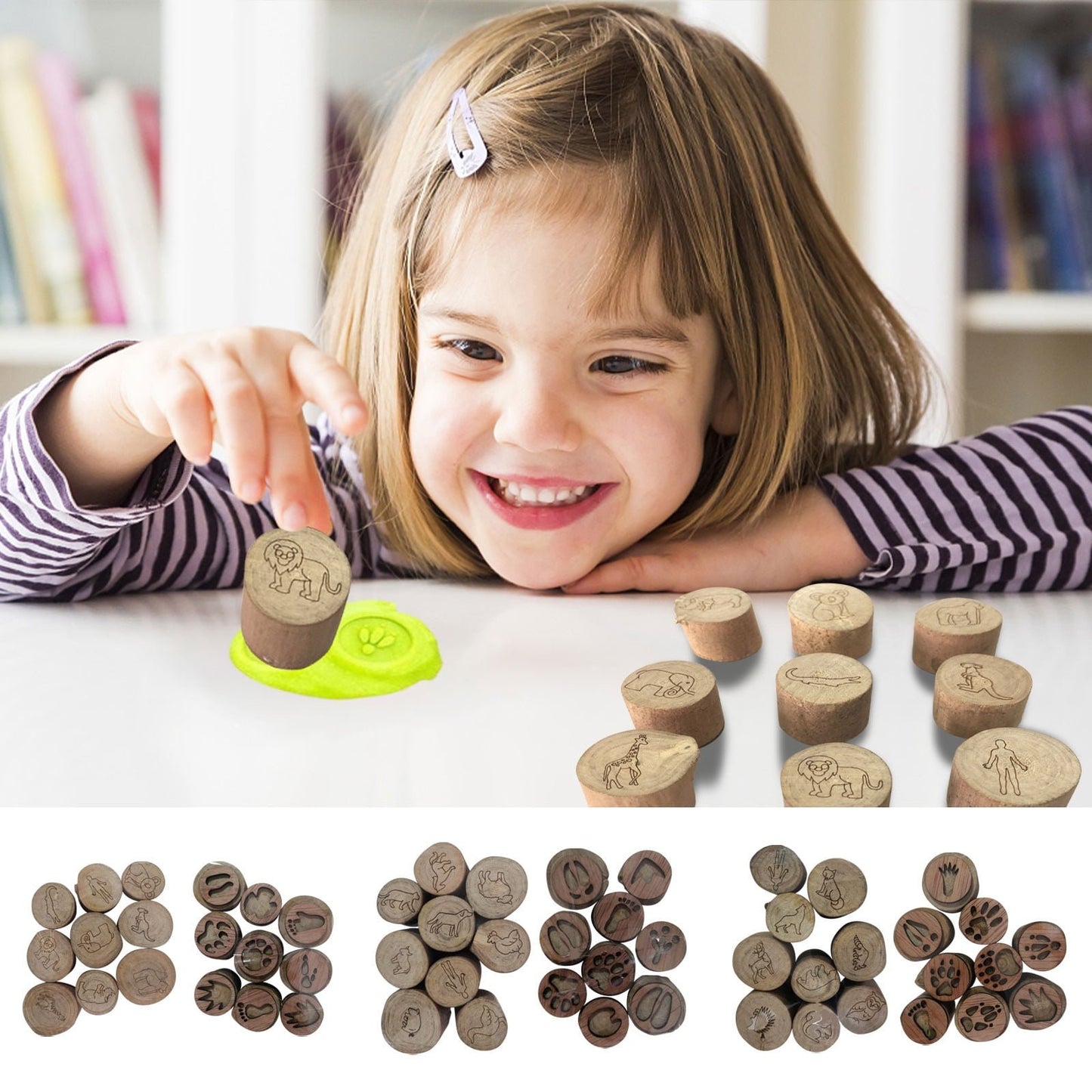 🔥Last 4 hours Sale: Save 49%-Animal Tracks Wood Stamp Set