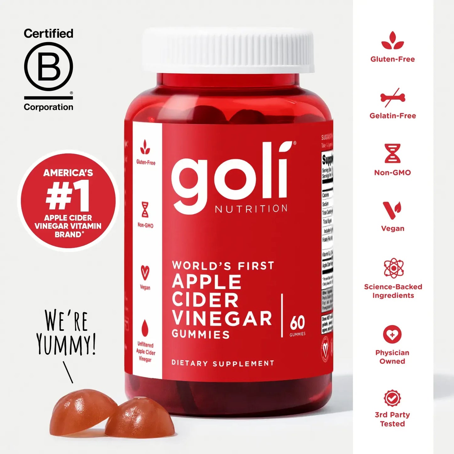 2 Bottles of Goli Top Sellers: 1 Bottle of Ashwagandha + 1 Bottle Apple Cider Vinegar Gummies Vitamins. Gelatin-Free, Gluten-Free, Vegan&Non-GMO