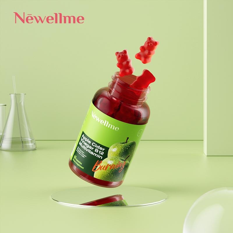 Apple Cider Vinegar Gummies Formulated to Support Normal Energy Levels & Gut Health - Supports Digestion, Detox & Cleansing - ACV Gummies W/VIT B12 Dietary Edible Fitness