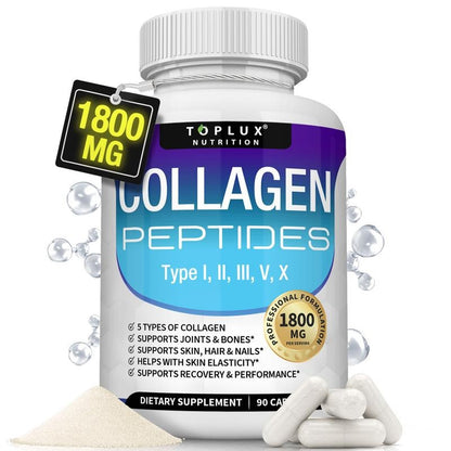 ✨ Toplux Collagen Peptides Complex – 5-in-1 Beauty & Wellness Boost