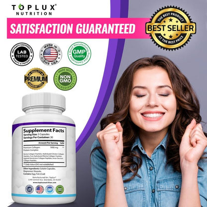 ✨ Toplux Collagen Peptides Complex – 5-in-1 Beauty & Wellness Boost