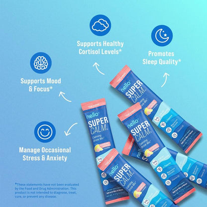 Calming Drink Mix with KSM-66 Ashwagandha, Vitamin D3, Magnesium & L-Theanine -Supports Cortisol Balance,Mood &Sleep,Helps Manage Occasional Stress-Travel Packets(20 Servings Each) (Pack of 2)