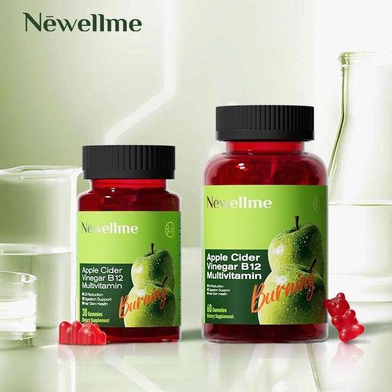 Apple Cider Vinegar Gummies Formulated to Support Normal Energy Levels & Gut Health - Supports Digestion, Detox & Cleansing - ACV Gummies W/VIT B12 Dietary Edible Fitness