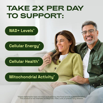 2x Cata-Kor NAD+ Advanced 🔋 – 500mg High-Power Supplement for Energy ⚡ & Healthy Aging 🌿 (120 Caps / 60-Day Supply)