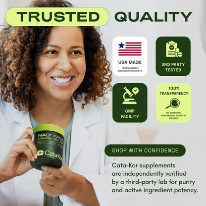 2x Cata-Kor NAD+ Advanced 🔋 – 500mg High-Power Supplement for Energy ⚡ & Healthy Aging 🌿 (120 Caps / 60-Day Supply)