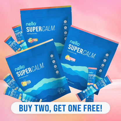 Calming Drink Mix with KSM-66 Ashwagandha, Vitamin D3, Magnesium & L-Theanine -Supports Cortisol Balance,Mood &Sleep,Helps Manage Occasional Stress-Travel Packets(20 Servings Each) (Pack of 2)